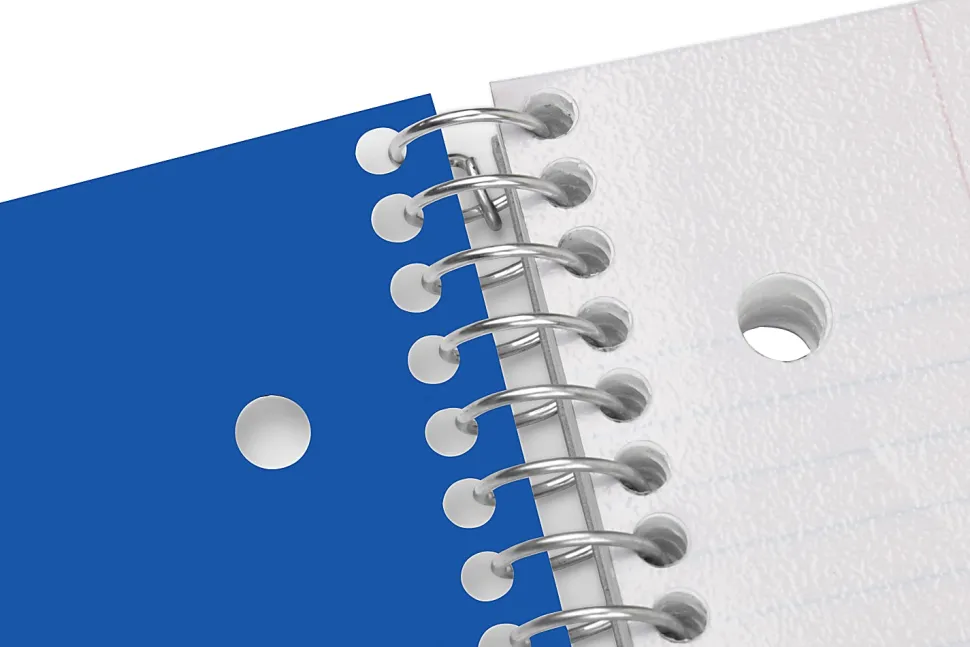 Office Depot® Brand Stellar Poly Notebook, 8-1/2" x 11", 5 Subject, College Ruled, 200 Sheets, Blue