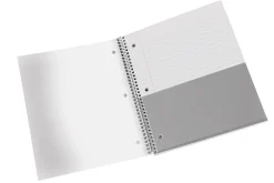 Office Depot® Brand Stellar Poly Notebook, 8" x 10-1/2", 5 Subject, Wide Ruled, 200 Sheets, White