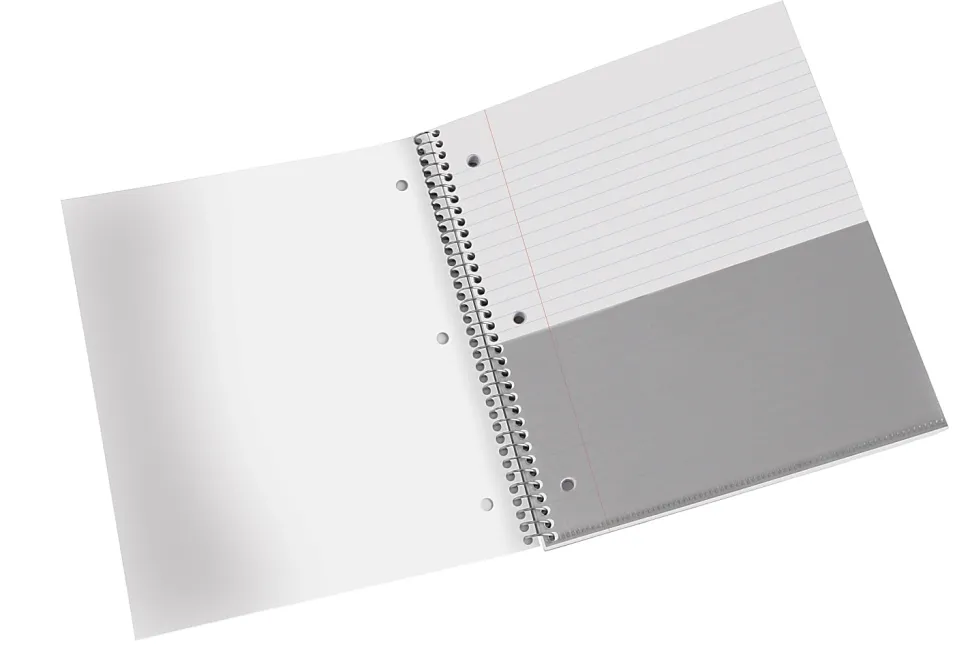 Office Depot® Brand Stellar Poly Notebook, 8" x 10 1/2", 1 Subject, Wide Ruled, 100 Sheets, White