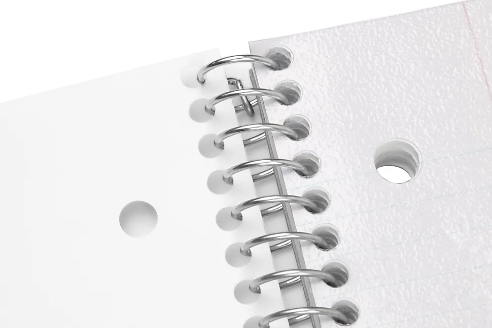 Office Depot® Brand Stellar Poly Notebook, 8" x 10 1/2", 1 Subject, Wide Ruled, 100 Sheets, White