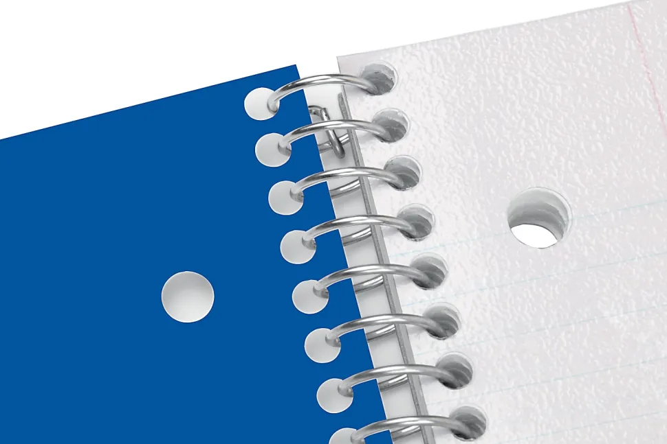 Office Depot® Brand Stellar Poly Notebook, 8" x 10-1/2", 1 Subject, Wide Ruled, 100 Sheets, Blue