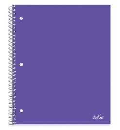 Office Depot® Brand Stellar Poly Notebook, 8-1/2" x 11", 1 Subject, College Ruled, 80 Sheet, Assorted Colors, Pack Of 5 Notebooks