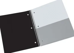 Office DepotĀ® Brand Stellar Poly Notebook, 8-1/2" x 11", 1 Subject, Quadrille Ruled, 100 Sheets, Black