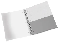 Office Depot® Brand Stellar Poly Notebook, 8" x 10-1/2", 3 Subject, Wide Ruled, 150 Sheets, White