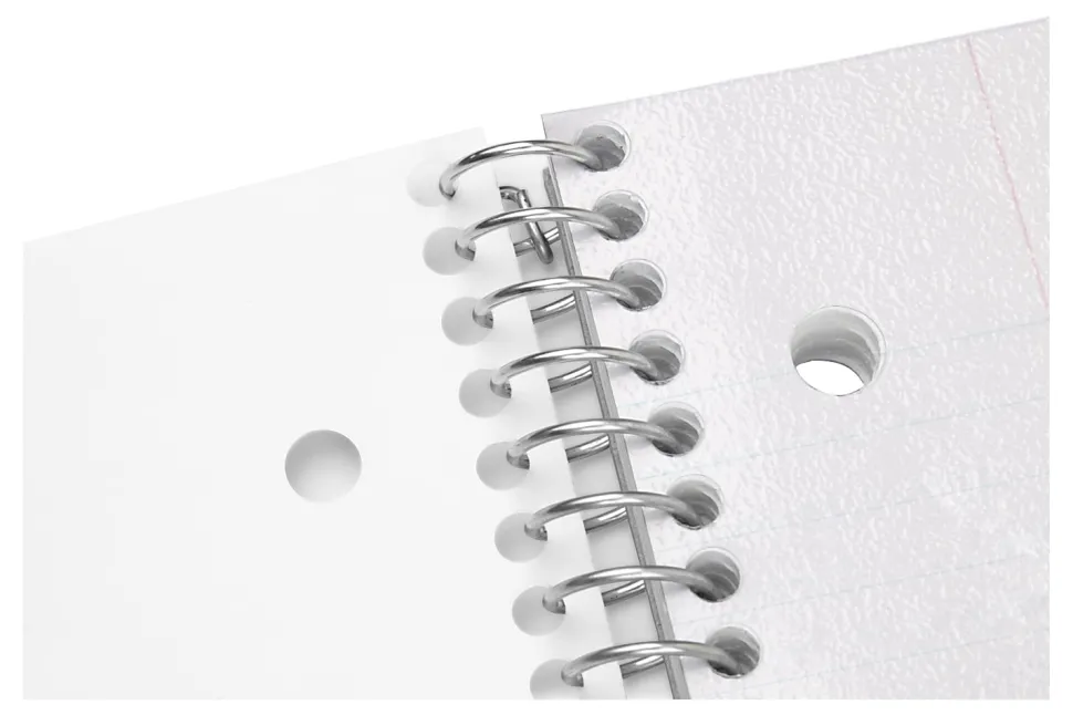 Office Depot® Brand Stellar Poly Notebook, 8" x 10-1/2", 3 Subject, Wide Ruled, 150 Sheets, White