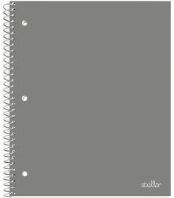 Office Depot® Brand Stellar Poly Notebooks, 8" x 10-1/2", 1 Subject, Wide Ruled, 100 Sheets, Assorted Colors, Pack Of 4 Notebooks