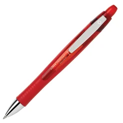 Office DepotĀ® Brand Super Comfort Grip Retractable Ballpoint Pens, Medium Point, 1.0 mm, Red Barrels, Red Ink, Pack Of 12