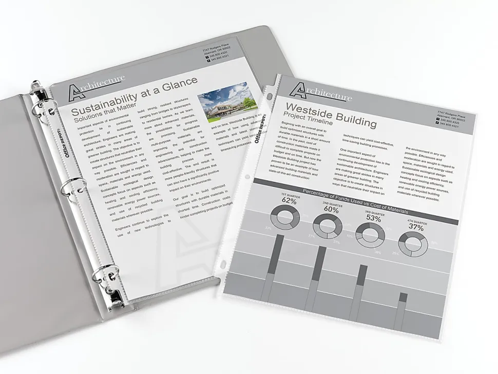 Office Depot® Brand Super Heavyweight Sheet Protectors, 8-1/2" x 11", Non-Glare, Pack Of 50