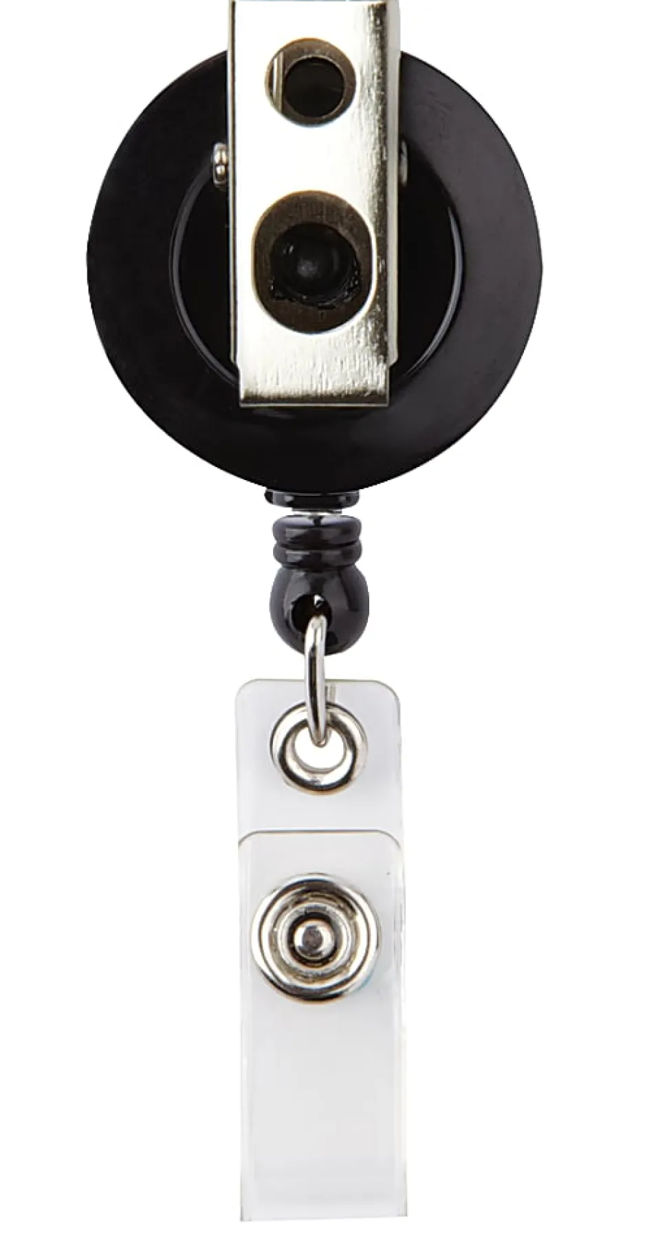 Office Depot® Brand Swivel Alligator Clip Badge Reel, Black