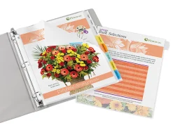 Office DepotĀ® Brand Tabbed Sheet Protectors, 8-Tab, Assorted Colors