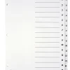 Office Depot® Brand Table Of Contents Customizable Index With Preprinted Tabs, White, Numbered 1-15