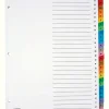Office Depot® Brand Table Of Contents Customizable Index With Preprinted Tabs, Multicolor, A-Z