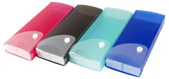 Office Depot® Brand Textured Slider Pencil Box, Assorted Colors