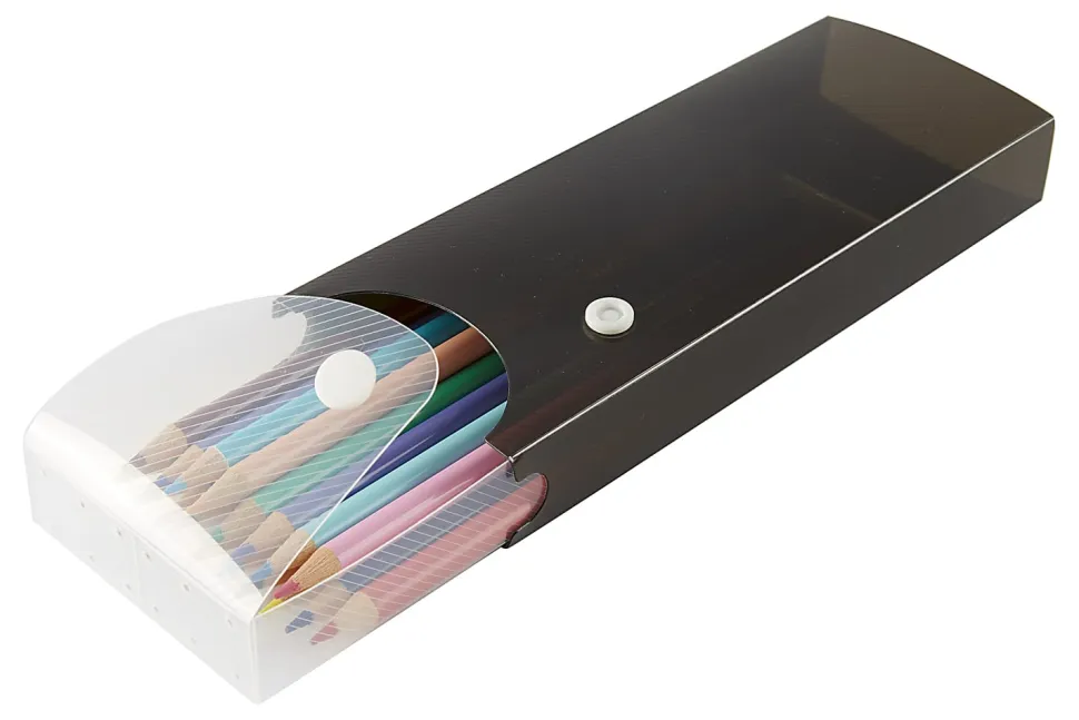 Office Depot® Brand Textured Slider Pencil Box, Assorted Colors