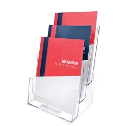 Office Depot® Brand 3-Tier Magazine Holder, 12-11/16"H x 9-1/2"W x 6-1/4"D