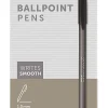 Office Depot® Brand Tinted Ballpoint Stick Pens, Medium Point, 1.0 mm, Black Barrel, Black Ink, Pack Of 12