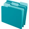 Office Depot® Brand 2-Tone File Folders, 1/3 Tab, Letter Size, Teal, Pack Of 100
