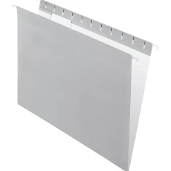 Office DepotĀ® Brand 2-Tone Hanging File Folders, 1/5 Cut, 8 1/2" x 11", Letter Size, Gray, Box Of 25 Folders