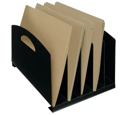 Office Depot® Brand Vertical Sorter, 5-Compartment, Black