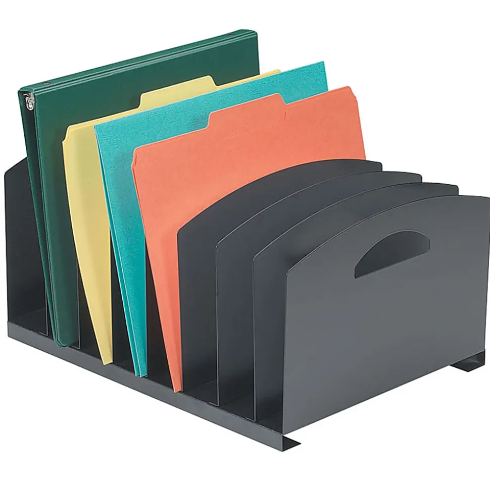 Office Depot® Brand Vertical Sorter, 8-Compartment, Black