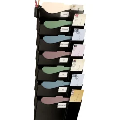 Office Depot® Brand Wall 7 Pockets, Letter Size/Legal Size, Black
