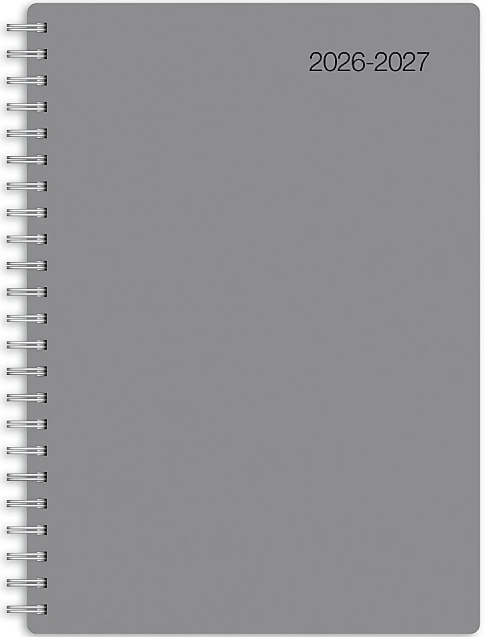 2026-2027 Office Depot® Brand Weekly/Monthly Academic Planner, 5" x 8", 30% Recycled, Gray, July 2026 To June 2027
