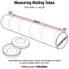 Office Depot® Brand White Mailing Tubes With Plastic Endcaps, 3" x 36", 80% Recycled, Pack Of 24