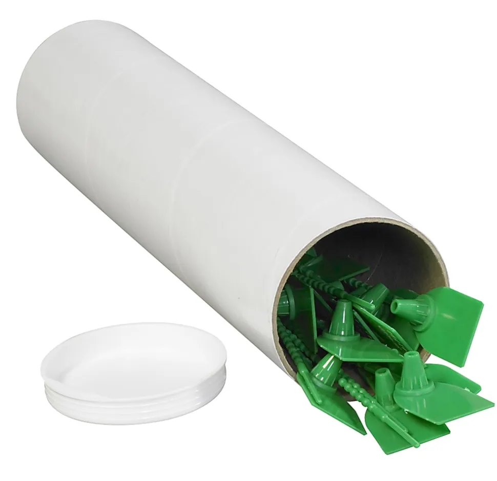Office Depot® Brand White Mailing Tubes With Plastic Endcaps, 3" x 36", 80% Recycled, Pack Of 24