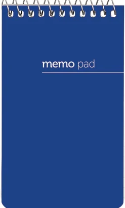 Office Depot® Brand Wirebound Top-Opening Memo Pads, 3" x 5", College Ruled, 60 Sheets Per Pad, Assorted Colors (No Color Choice), Pack Of 3 Pads