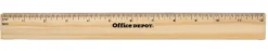 Office Depot® Brand Wood Metal-Edge Ruler, 12"