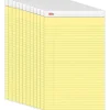 Office Depot® Brand Writing Pads, 8-1/2" x 14", Legal/Wide Ruled, 50 Sheets, Canary, Pack Of 12 Pads