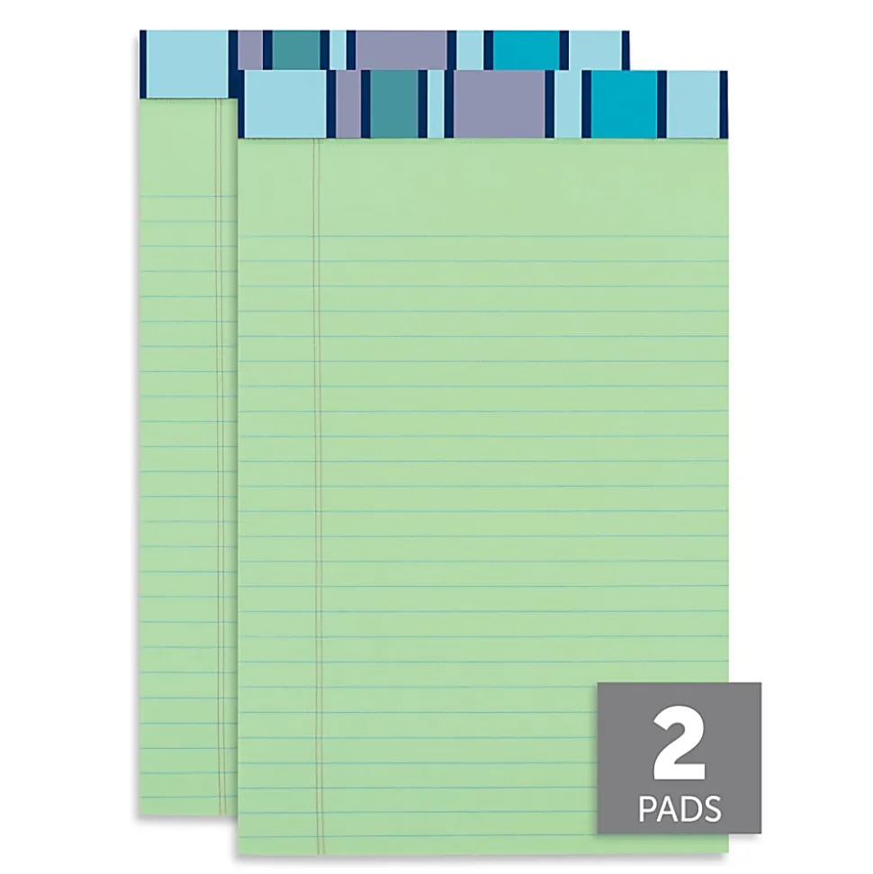 Office Depot® Brand Writing Pads, 5" x 8", Narrow Ruled, 50 Sheets, Green, Pack Of 2 Pads