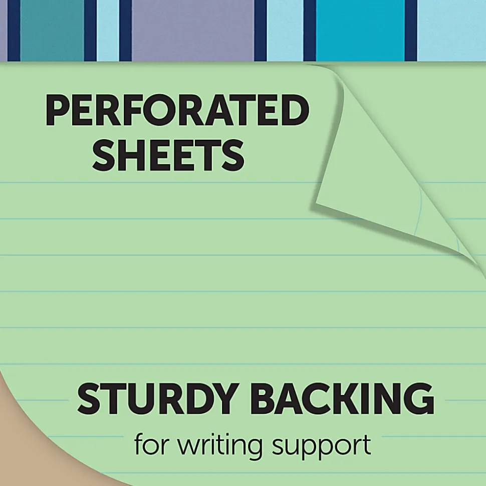 Office Depot® Brand Writing Pads, 5" x 8", Narrow Ruled, 50 Sheets, Green, Pack Of 2 Pads
