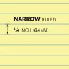 Office Depot® Brand Writing Pads, 5" x 8", Narrow Ruled, 50 Sheets, Canary, Pack Of 12 Pads