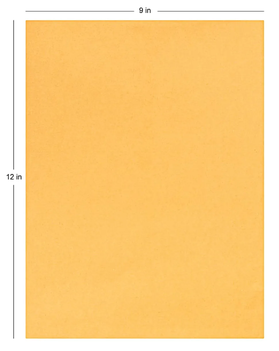 Office Depot® Brand 9" x 12" Manila Catalog Envelopes, Gummed Seal, Brown Kraft, Box Of 100