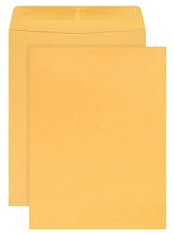 Office Depot® Brand  9" x 12" Manila Catalog Envelopes, Gummed Seal, Brown Kraft, Box Of 250