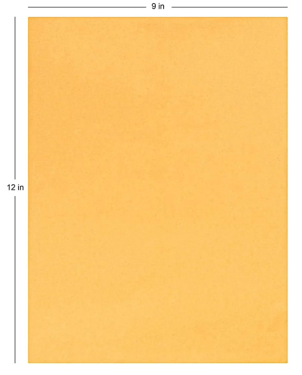 Office Depot® Brand 9" x 12" Manila Catalog Envelopes, Gummed Seal, Brown Kraft, Box Of 250