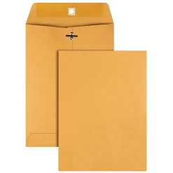 Office DepotĀ® Brand 7-1/2" x 10-1/2" Manila Envelopes, Clasp Closure, Brown Kraft, Box Of 100