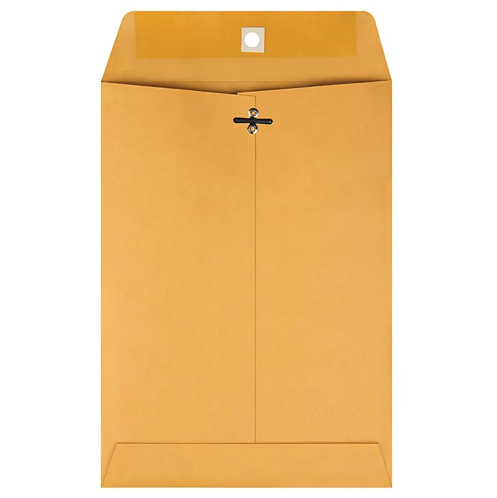 Office Depot® Brand 7-1/2" x 10-1/2" Manila Envelopes, Clasp Closure, Brown Kraft, Box Of 100