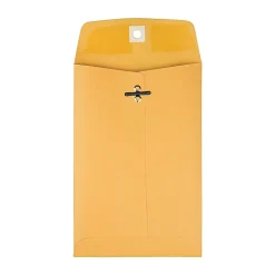Office Depot® Brand 6-1/2" x 9-1/2" Manila Envelopes, Clasp Closure, Brown Kraft, Box Of 100