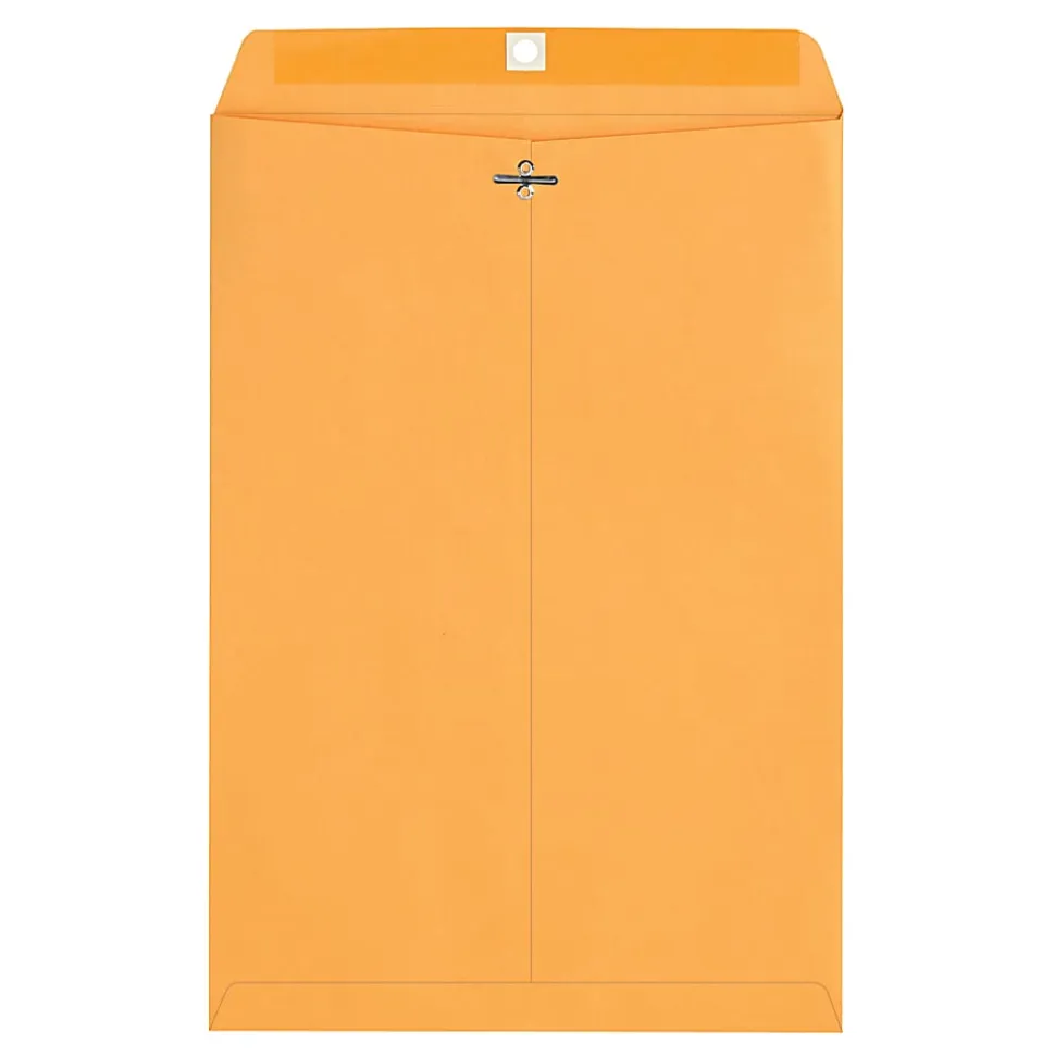 Office Depot® Brand 10" x 15" Manila Envelopes, Clasp Closure, Brown Kraft, Box Of 100