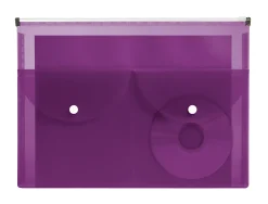 Office Depot® Brand Zippered Bag, 9-1/2" x 13", Purple