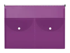 Office Depot® Brand Zippered Bag, 9-1/2" x 13", Purple