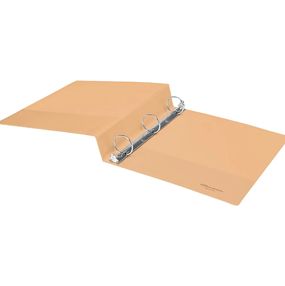 Office Depot® Durable View Binder, 1-1/2" Round Rings (275 Sheet Capacity), Peach, 1 Binder