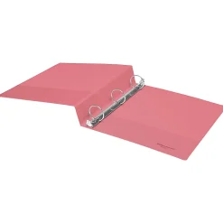 Office Depot® Durable View Binder, 1-1/2" Round Rings (275 Sheet Capacity), Coral, 1 Binder
