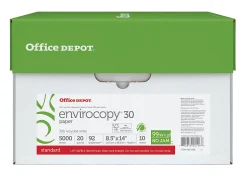 Office Depot® EnviroCopy® Copy Paper, 10 Reams, White, Legal (8.5" x 14"), 5000 Sheets Per Case, 20 Lb, 30% Recycled, FSC® Certified