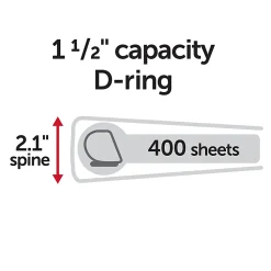Office Depot® Heavy-Duty 3-Ring Binder, 1 1/2