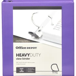 Office Depot® Heavy-Duty View 3-Ring Binder, 1 1/2