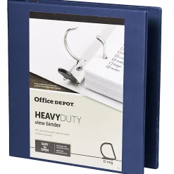Office Depot® Heavy-Duty View 3-Ring Binder, 1 1/2