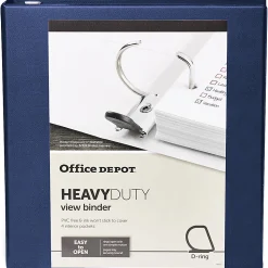 Office Depot® Heavy-Duty View 3-Ring Binder, 1 1/2